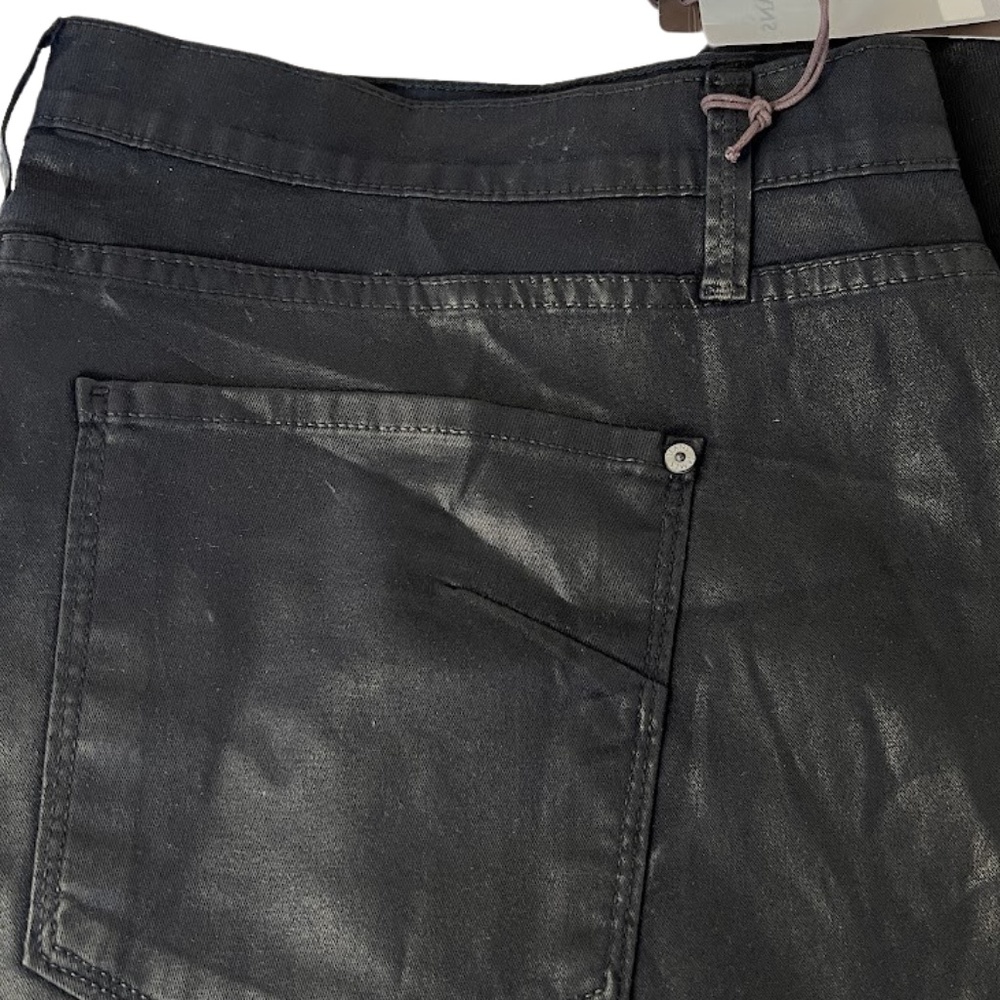 James Jeans Twiggy Z Coated Leather Like Skinny Blue/Black Size 24 NWT - Picture 10 of 16